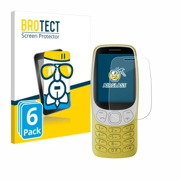 Parte frontale di una confezione del prodotto con il logo del marchio BROTECT. Accanto è raffigurato il dispositivo Nokia 3210
