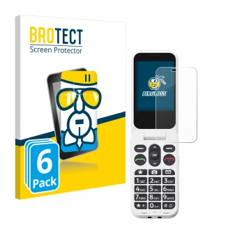 Parte frontale di una confezione del prodotto con il logo del marchio BROTECT. Accanto è raffigurato il dispositivo Doro Leva 