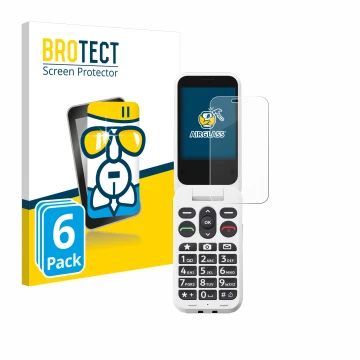 Parte frontale di una confezione del prodotto con il logo del marchio BROTECT. Accanto è raffigurato il dispositivo Doro Leva 