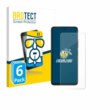 Parte frontale di una confezione del prodotto con il logo del marchio BROTECT. Accanto è raffigurato il dispositivo ZTE Blade 