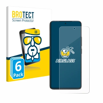 Parte frontale di una confezione del prodotto con il logo del marchio BROTECT. Accanto è raffigurato il dispositivo Xiaomi Red