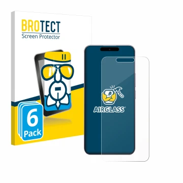 Parte frontale di una confezione del prodotto con il logo del marchio BROTECT. Accanto è raffigurato il dispositivo Oukitel P1