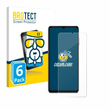 Parte frontale di una confezione del prodotto con il logo del marchio BROTECT. Accanto è raffigurato il dispositivo ZTE Blade 