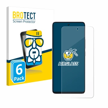 Parte frontale di una confezione del prodotto con il logo del marchio BROTECT. Accanto è raffigurato il dispositivo Xiaomi Poc