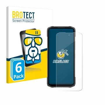Parte frontale di una confezione del prodotto con il logo del marchio BROTECT. Accanto è raffigurato il dispositivo Doogee Bla