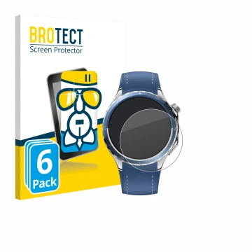 Parte frontale di una confezione del prodotto con il logo del marchio BROTECT. Accanto è raffigurato il dispositivo Oppo Watch