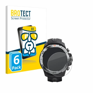 Parte frontale di una confezione del prodotto con il logo del marchio BROTECT. Accanto è raffigurato il dispositivo Xiaomi Mib