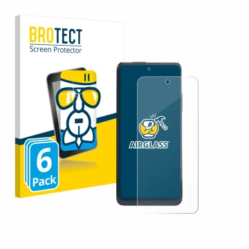 Parte frontale di una confezione del prodotto con il logo del marchio BROTECT. Accanto è raffigurato il dispositivo Thuraya On