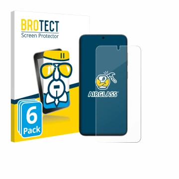 Parte frontale di una confezione del prodotto con il logo del marchio BROTECT. Accanto è raffigurato il dispositivo Samsung Ga