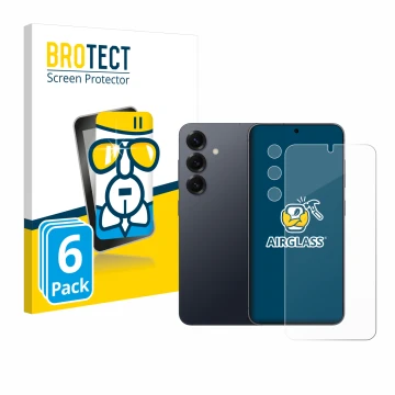 Parte frontale di una confezione del prodotto con il logo del marchio BROTECT. Accanto è raffigurato il dispositivo Samsung Ga
