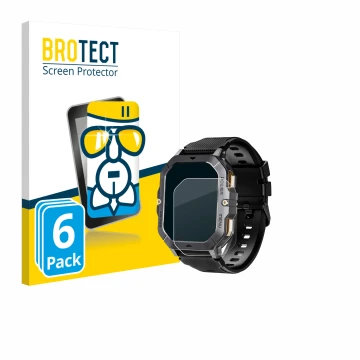 Parte frontale di una confezione del prodotto con il logo del marchio BROTECT. Accanto è raffigurato il dispositivo Oukitel BT
