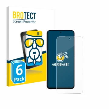 Parte frontale di una confezione del prodotto con il logo del marchio BROTECT. Accanto è raffigurato il dispositivo Samsung Ga