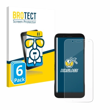 Parte frontale di una confezione del prodotto con il logo del marchio BROTECT. Accanto è raffigurato il dispositivo Datalogic 