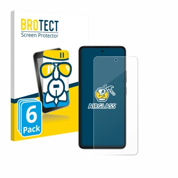 Parte frontale di una confezione del prodotto con il logo del marchio BROTECT. Accanto è raffigurato il dispositivo realme 14 