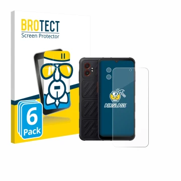 Parte frontale di una confezione del prodotto con il logo del marchio BROTECT. Accanto è raffigurato il dispositivo Samsung Ga
