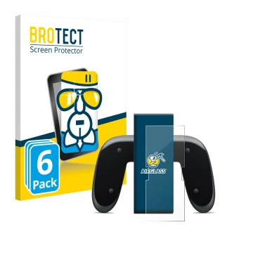 Parte frontale di una confezione del prodotto con il logo del marchio BROTECT. Accanto è raffigurato il dispositivo Nintendo S