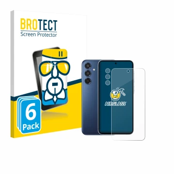 Parte frontale di una confezione del prodotto con il logo del marchio BROTECT. Accanto è raffigurato il dispositivo Samsung Ga