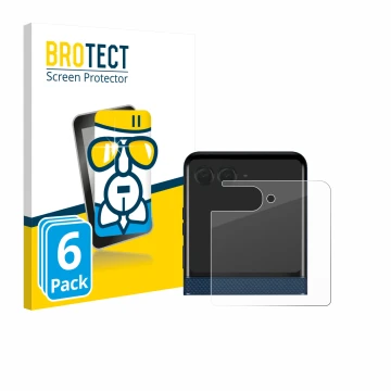 Parte frontale di una confezione del prodotto con il logo del marchio BROTECT. Accanto è raffigurato il dispositivo Motorola R