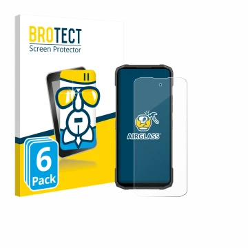 Parte frontale di una confezione del prodotto con il logo del marchio BROTECT. Accanto è raffigurato il dispositivo Doogee Bla