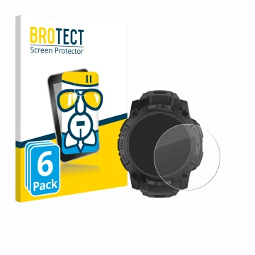 Parte frontale di una confezione del prodotto con il logo del marchio BROTECT. Accanto è raffigurato il dispositivo Garmin Ins