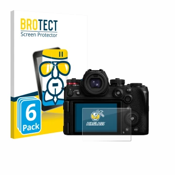 Parte frontale di una confezione del prodotto con il logo del marchio BROTECT. Accanto è raffigurato il dispositivo Panasonic 
