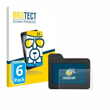 Parte frontale di una confezione del prodotto con il logo del marchio BROTECT. Accanto è raffigurato il dispositivo Naviter Om
