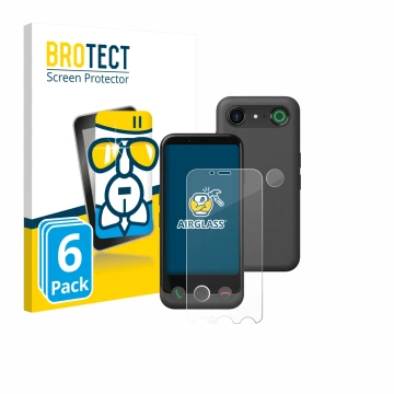 Parte frontale di una confezione del prodotto con il logo del marchio BROTECT. Accanto è raffigurato il dispositivo Doro Auror