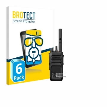Parte frontale di una confezione del prodotto con il logo del marchio BROTECT. Accanto è raffigurato il dispositivo Motorola M