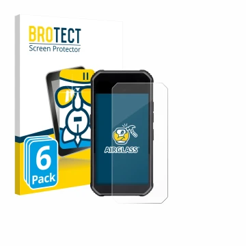 Parte frontale di una confezione del prodotto con il logo del marchio BROTECT. Accanto è raffigurato il dispositivo SkyCaddie 