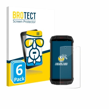 Parte frontale di una confezione del prodotto con il logo del marchio BROTECT. Accanto è raffigurato il dispositivo Ulefone Ar