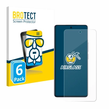 Parte frontale di una confezione del prodotto con il logo del marchio BROTECT. Accanto è raffigurato il dispositivo realme 15 