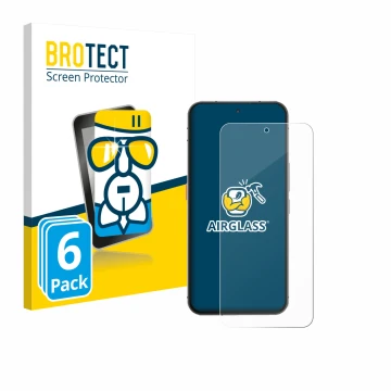 Parte frontale di una confezione del prodotto con il logo del marchio BROTECT. Accanto è raffigurato il dispositivo Oukitel WP