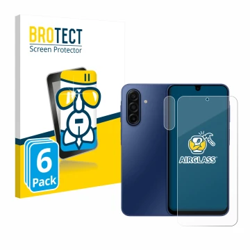 Parte frontale di una confezione del prodotto con il logo del marchio BROTECT. Accanto è raffigurato il dispositivo Samsung Ga