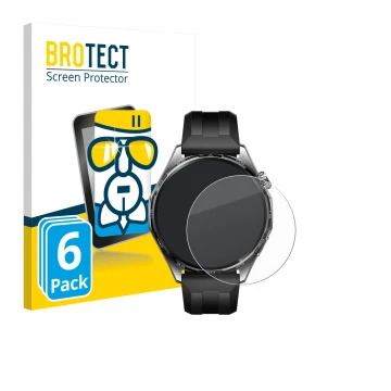 Parte frontale di una confezione del prodotto con il logo del marchio BROTECT. Accanto è raffigurato il dispositivo Huawei Wat