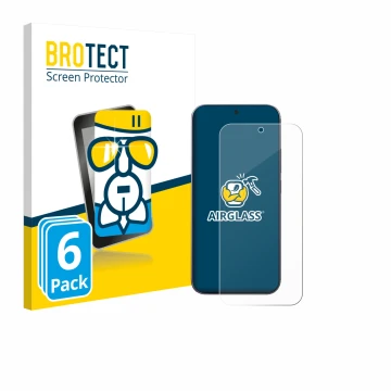 Parte frontale di una confezione del prodotto con il logo del marchio BROTECT. Accanto è raffigurato il dispositivo Xiaomi 17 