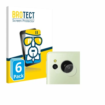 Parte frontale di una confezione del prodotto con il logo del marchio BROTECT. Accanto è raffigurato il dispositivo Sharp Aquo