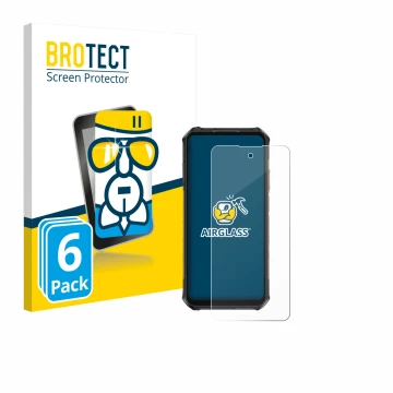 Parte frontale di una confezione del prodotto con il logo del marchio BROTECT. Accanto è raffigurato il dispositivo Ulefone Ar