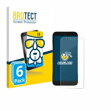Parte frontale di una confezione del prodotto con il logo del marchio BROTECT. Accanto è raffigurato il dispositivo Datalogic 