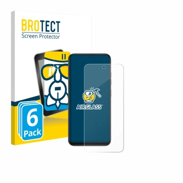 Parte frontale di una confezione del prodotto con il logo del marchio BROTECT. Accanto è raffigurato il dispositivo Infinix Sm