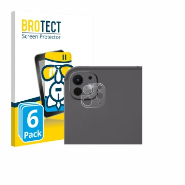 Parte frontale di una confezione del prodotto con il logo del marchio BROTECT. Accanto è raffigurato il dispositivo Apple iPad