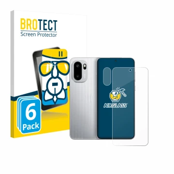 Parte frontale di una confezione del prodotto con il logo del marchio BROTECT. Accanto è raffigurato il dispositivo OnePlus Ac