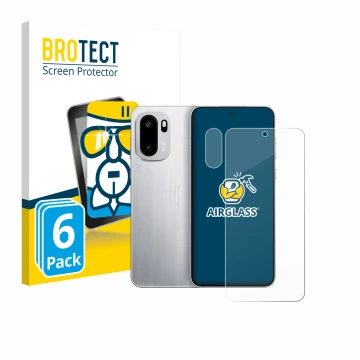 Parte frontale di una confezione del prodotto con il logo del marchio BROTECT. Accanto è raffigurato il dispositivo OnePlus 15