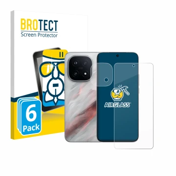 Parte frontale di una confezione del prodotto con il logo del marchio BROTECT. Accanto è raffigurato il dispositivo Vivo iQOO 