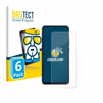 Parte frontale di una confezione del prodotto con il logo del marchio BROTECT. Accanto è raffigurato il dispositivo Motorola M