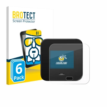 Parte frontale di una confezione del prodotto con il logo del marchio BROTECT. Accanto è raffigurato il dispositivo Netgear Ni
