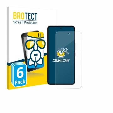 Parte frontale di una confezione del prodotto con il logo del marchio BROTECT. Accanto è raffigurato il dispositivo Nubia Neo 