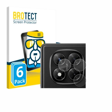 Parte frontale di una confezione del prodotto con il logo del marchio BROTECT. Accanto è raffigurato il dispositivo Xiaomi Red