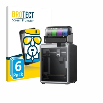 Parte frontale di una confezione del prodotto con il logo del marchio BROTECT. Accanto è raffigurato il dispositivo Creality K