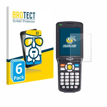 Parte frontale di una confezione del prodotto con il logo del marchio BROTECT. Accanto è raffigurato il dispositivo Unitech HT