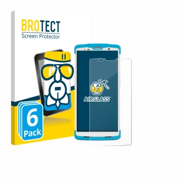Parte frontale di una confezione del prodotto con il logo del marchio BROTECT. Accanto è raffigurato il dispositivo Newland SD